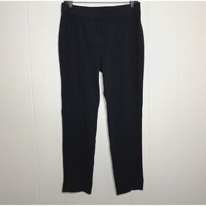 Akris Punto Pants Women's Size 8 Black Ponte Knit Front Seam‎ Trousers Office